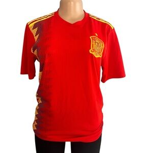 Adidas Spain National Team Soccer Red Jersey 2018